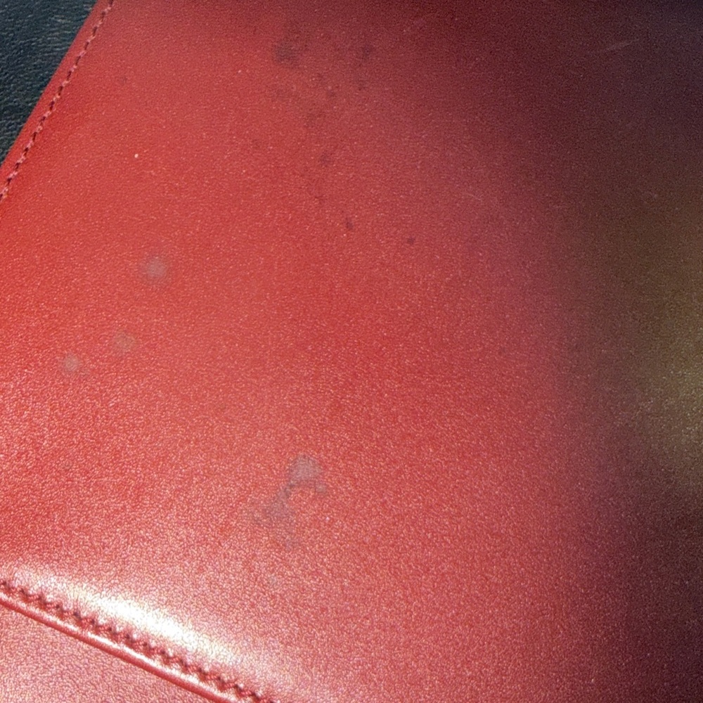 Cartier Burgundy Leather Clutch with Gold Accents travel Passport - Picture 5 of 12